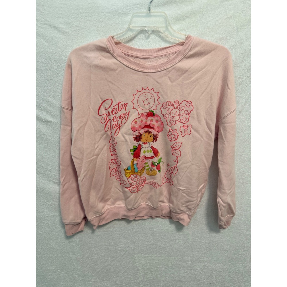 Strawberry Shortcake Hybrid Apparel Pink Graphic Sweatshirt Womens Large Sweeter